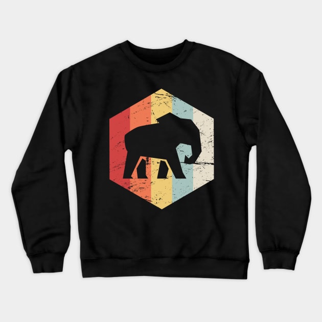 Retro 70s Elephant Crewneck Sweatshirt by MeatMan